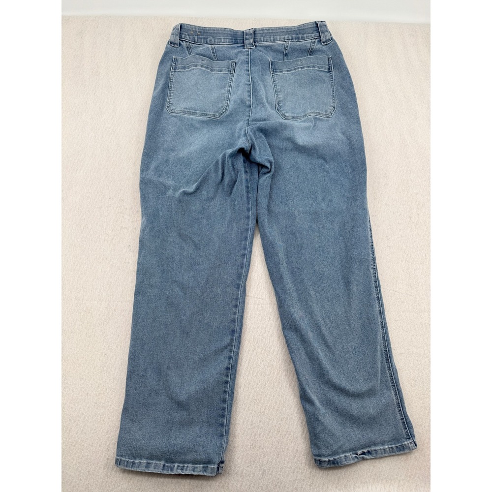 Democracy Ab Technology Light Wash Straight Patch Pocket Jeans Size 12 (32x29) - Picture 5 of 11